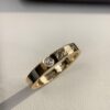 Cartier 3mm Scaled Single Diamond Letter Ring