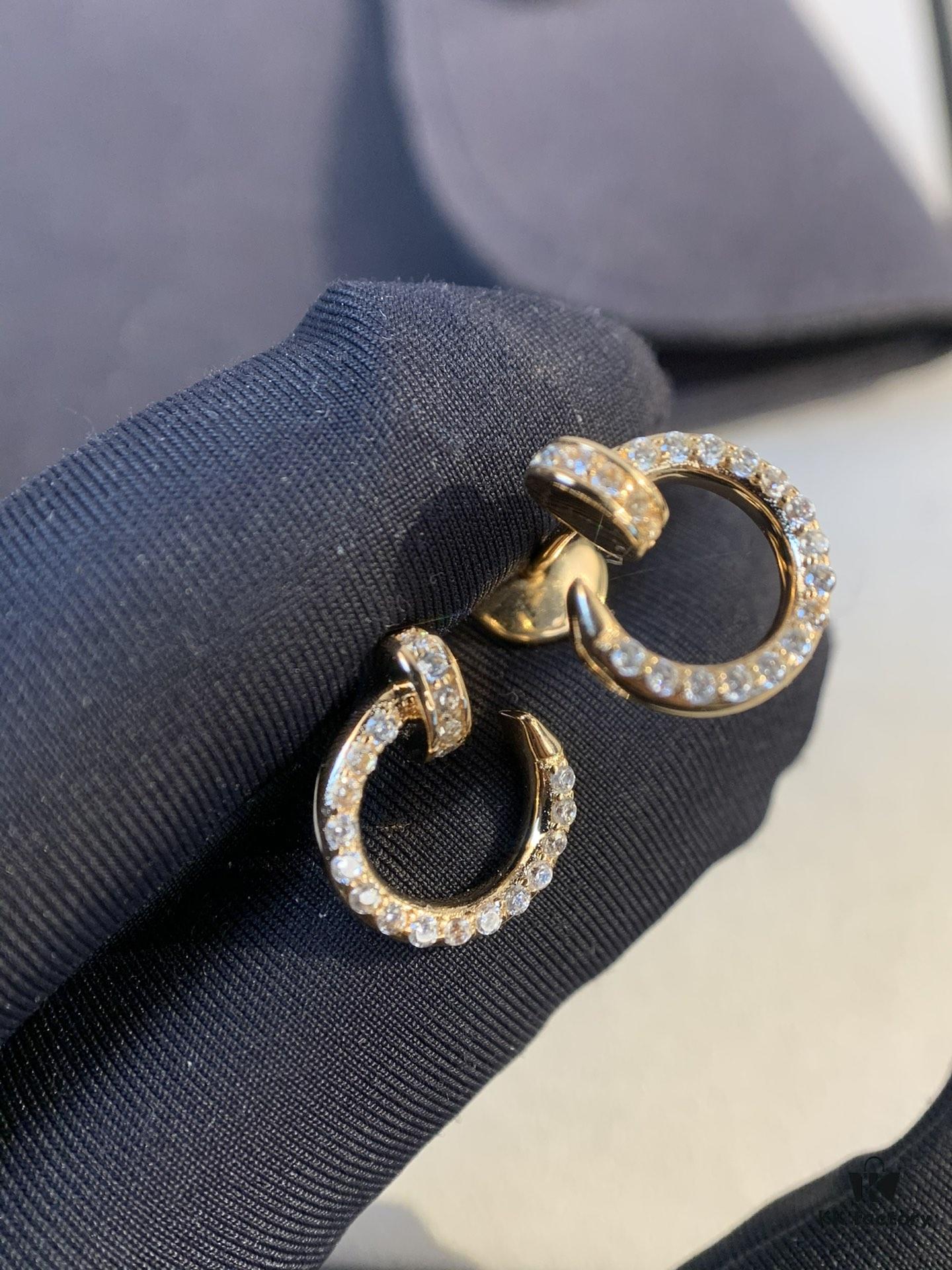 Cartier Love Collection Diamond-Paved Mini Stud Earrings