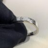 Cartier 3mm Sculpted Single Diamond Letter Ring