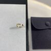 Cartier 3mm Scaled Single Diamond Letter Ring