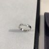 Cartier 3mm Sculpted Single Diamond Letter Ring