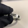 Cartier 3mm Sculpted Single Diamond Letter Ring