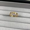 Cartier 4mm Scaled Single Diamond Letter Ring