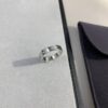 Cartier 4mm Scaled Single Diamond Letter Ring