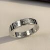 Cartier 4mm Scaled Single Diamond Letter Ring