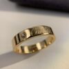 Cartier 4mm Scaled Single Diamond Letter Ring