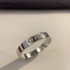 Cartier 3mm Sculpted Single Diamond Letter Ring