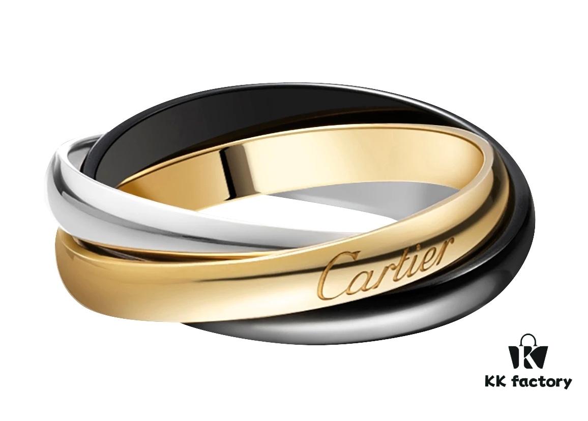 Cartier Black Ceramic Trinity Ring