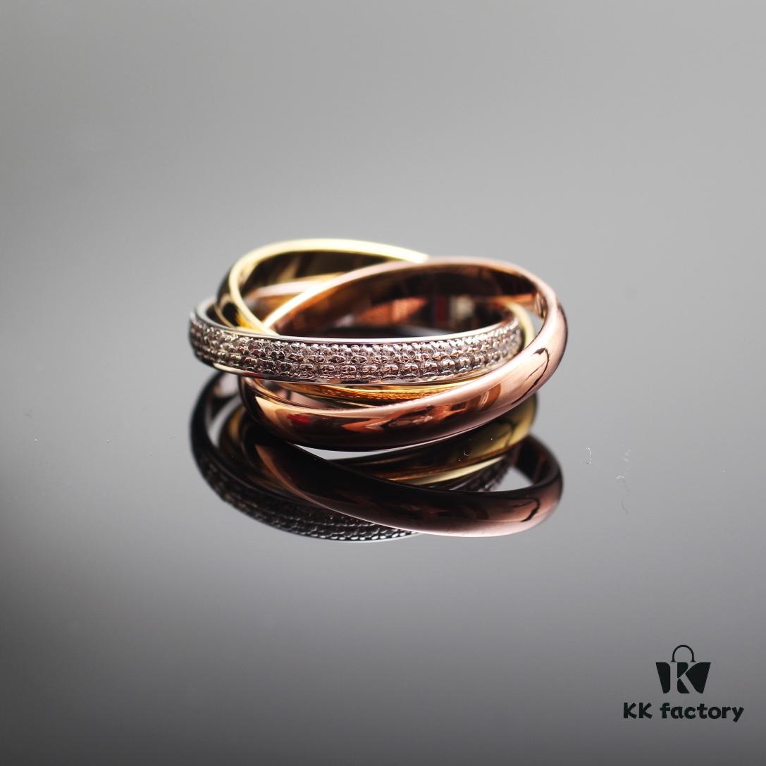 Cartier Trinity Single Ring Full Diamond Band