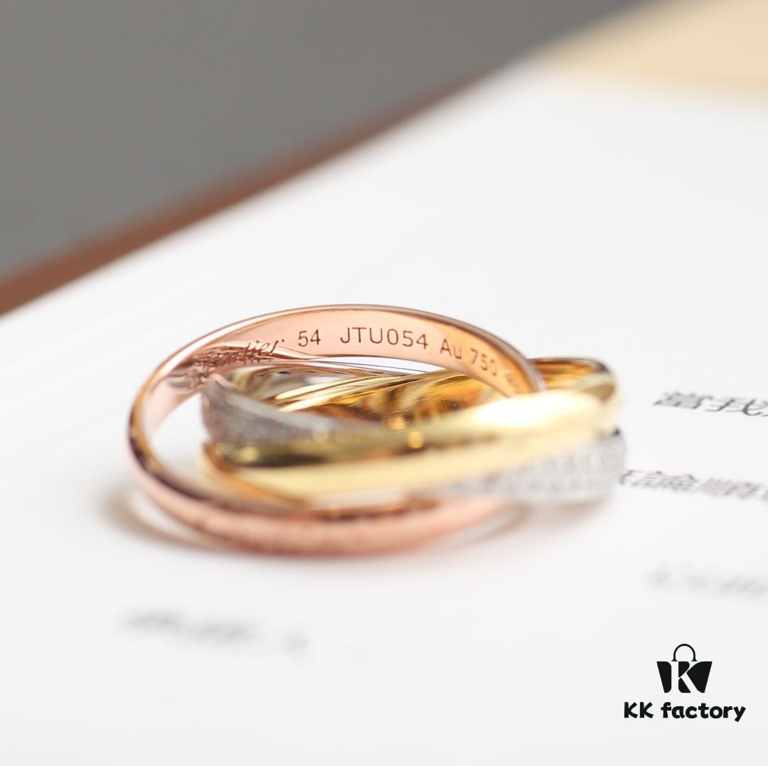 Cartier Trinity Single Ring Full Diamond Band