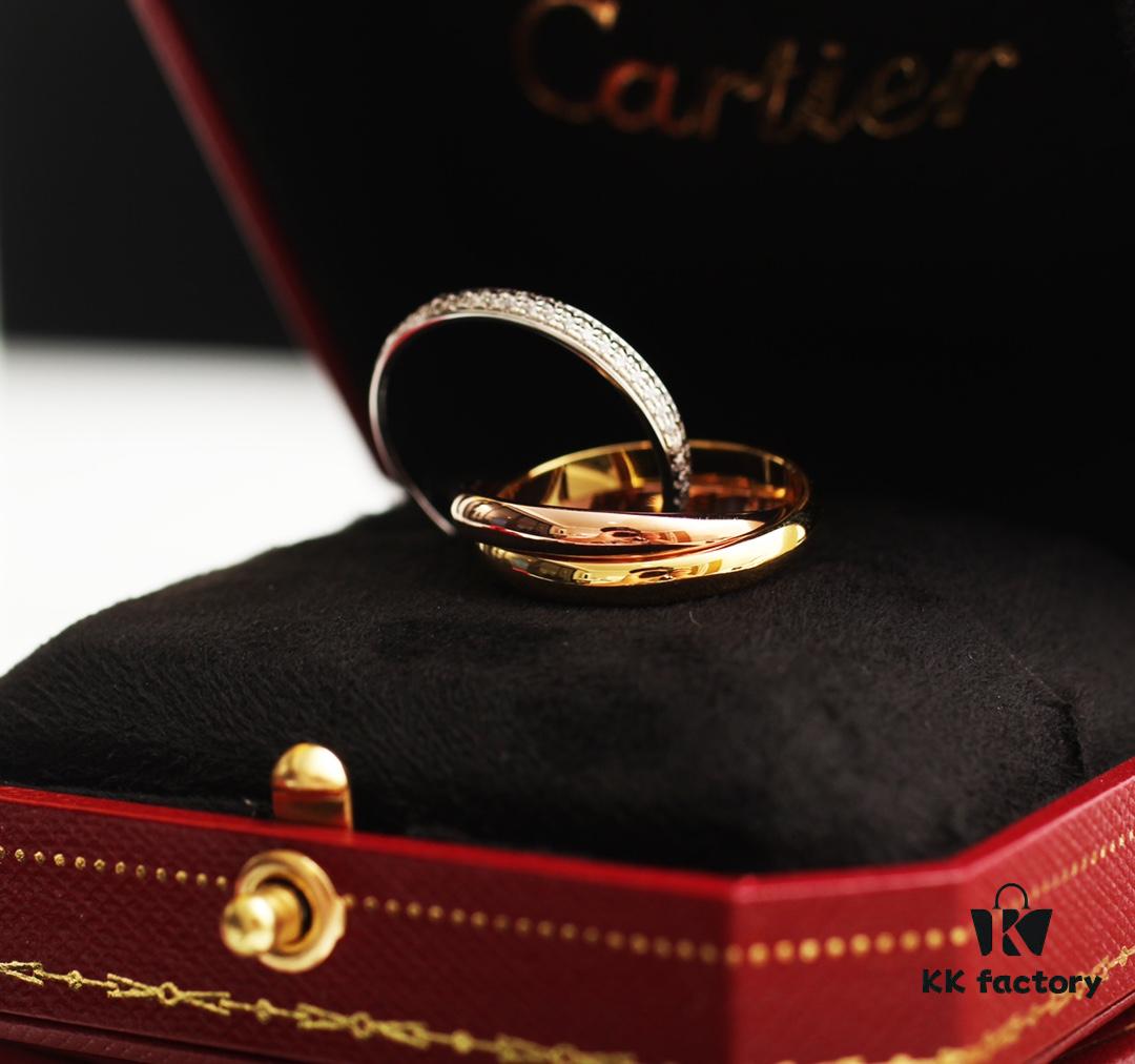 Cartier Trinity Single Ring Full Diamond Band