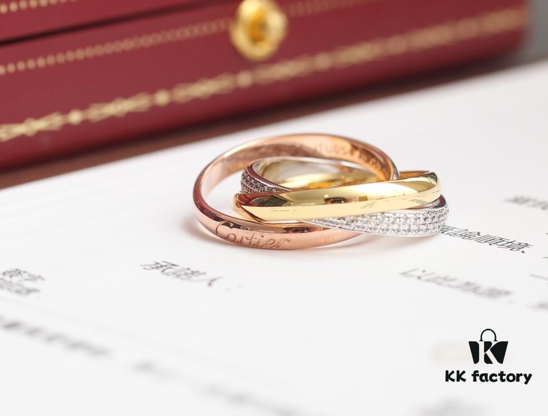 Cartier Trinity Single Ring Full Diamond Band