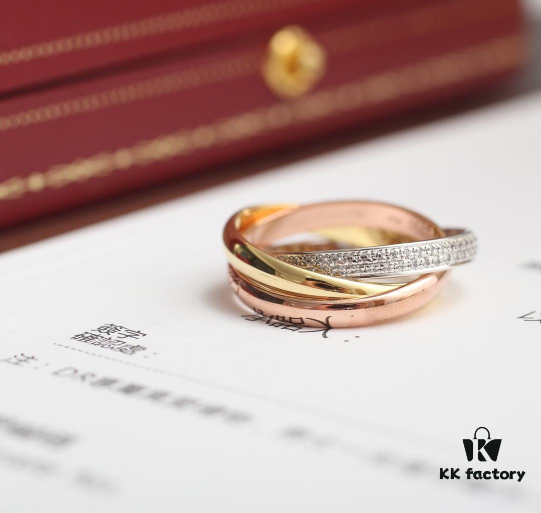 Cartier Trinity Single Ring Full Diamond Band