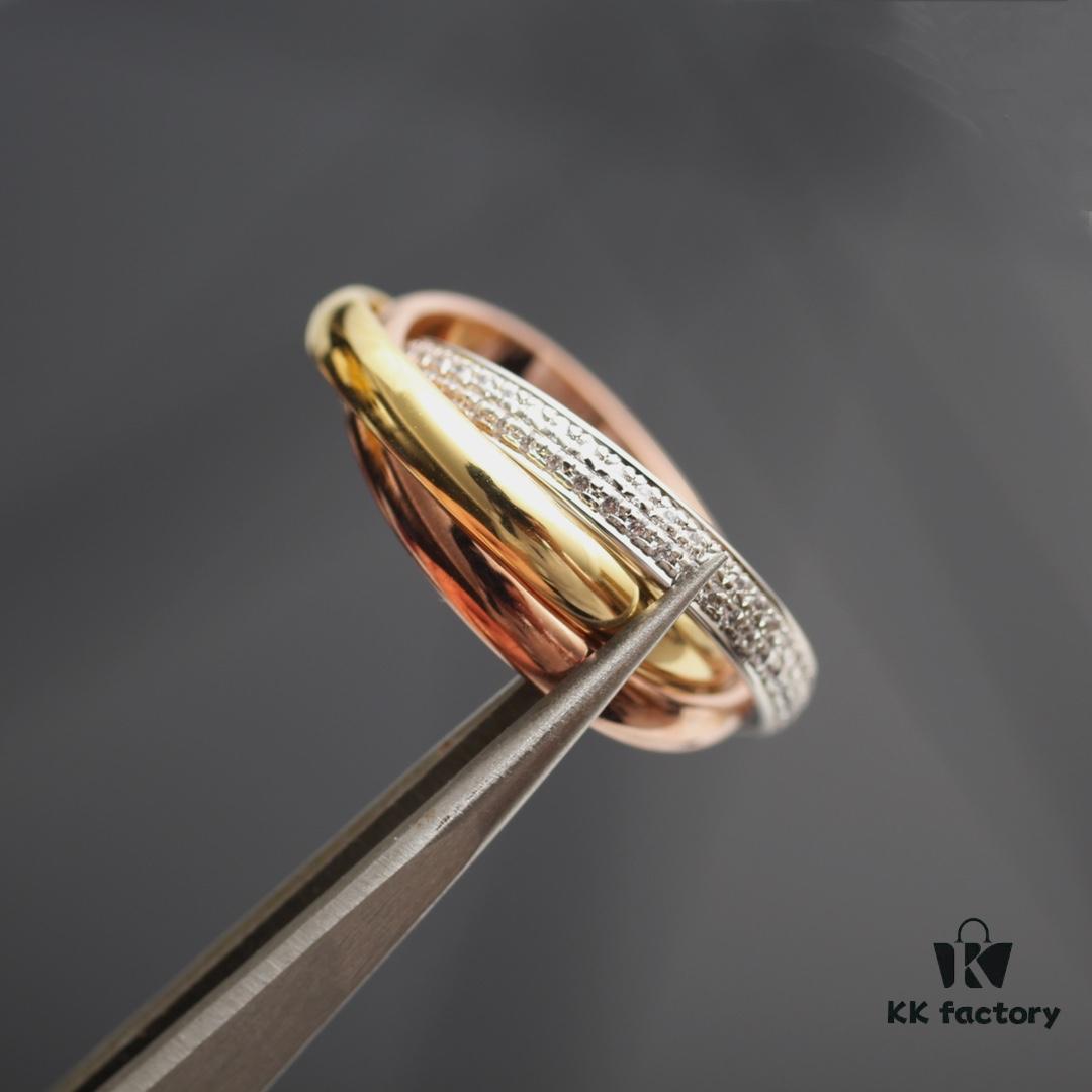 Cartier Trinity Single Ring Full Diamond Band