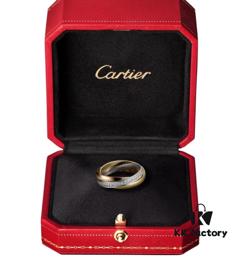 Cartier Trinity Single Ring Full Diamond Band