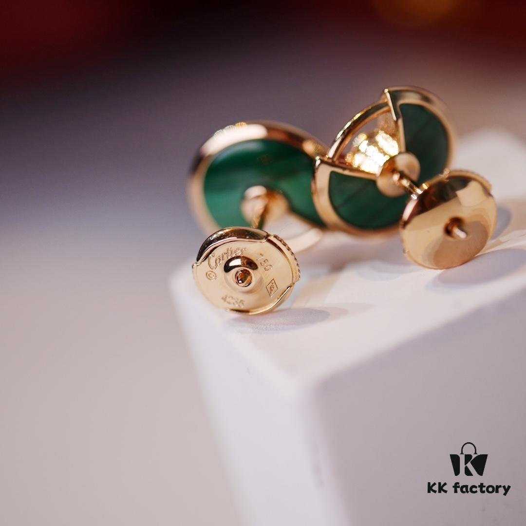 Cartier Amulette de Cartier Classic Stud Earrings, A Captivating Jewelry Series Crafted with Rare Gemstones, Symbolizing Luck and Elegance