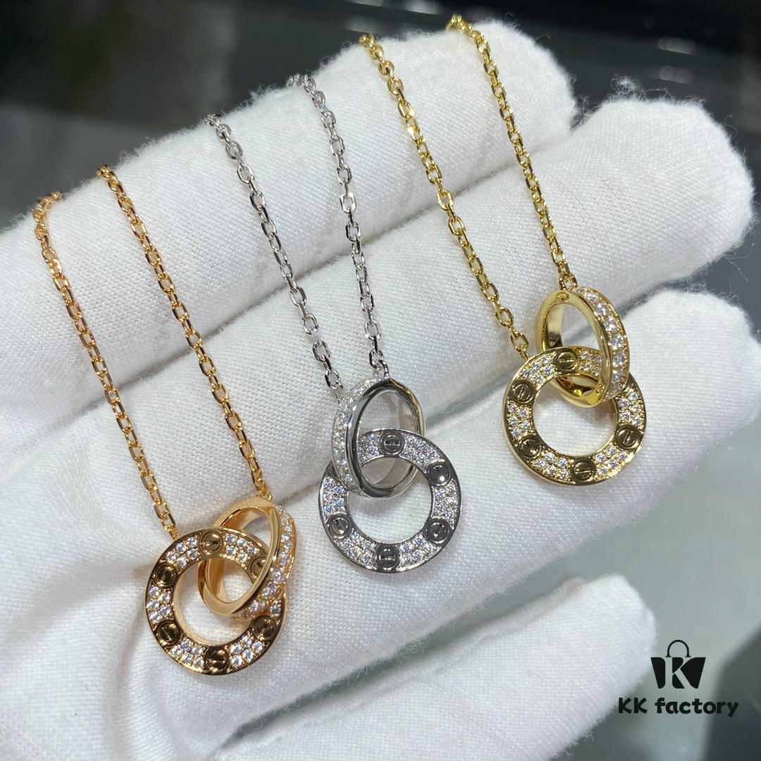 Cartier Round Flat Necklace Bracelet, LOVE Necklace Bracelet Collection Image 💕 CNC Version