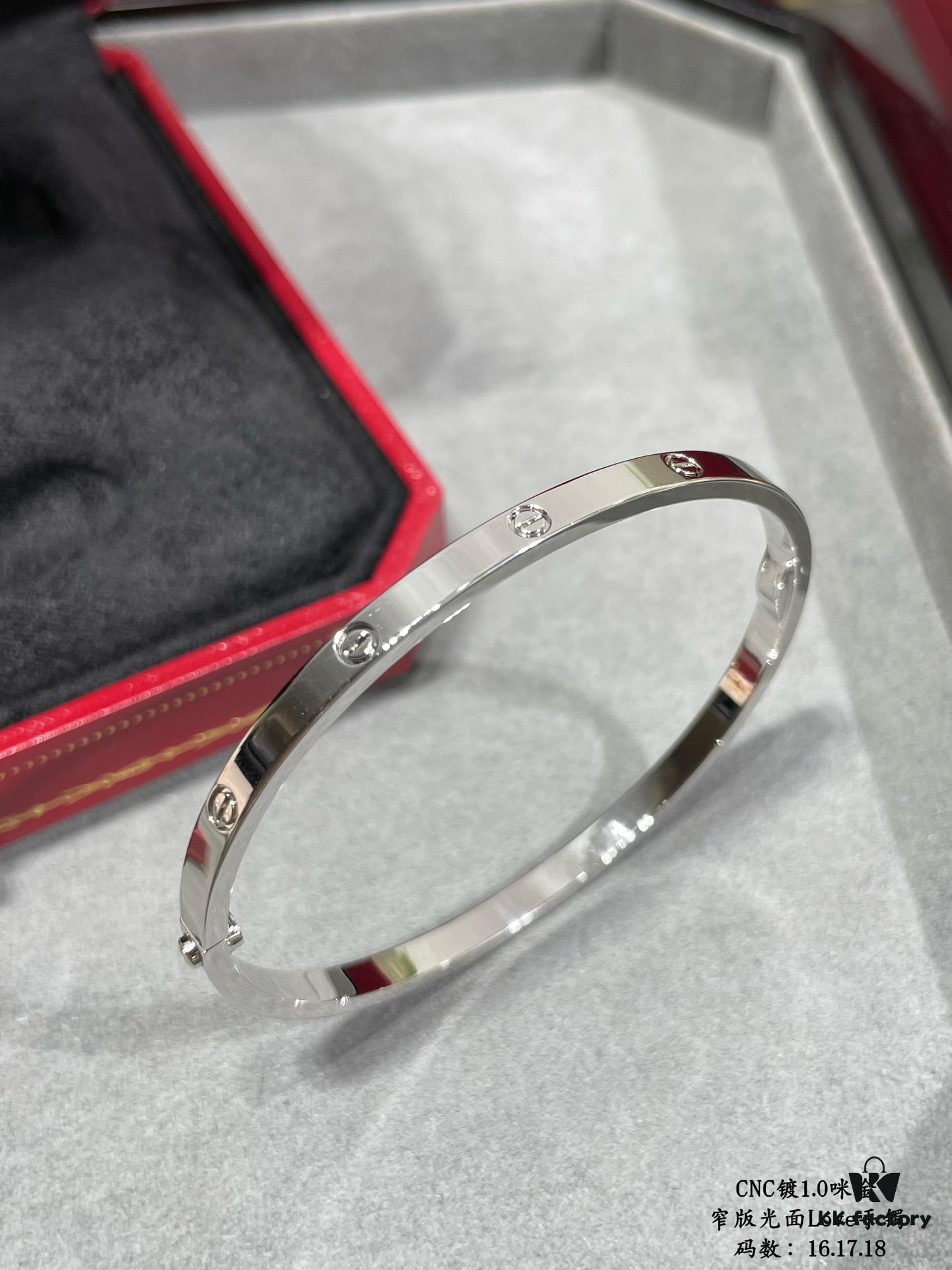 CNC High-End Cartier Narrow Smooth LOVE Bracelet