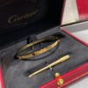 CNC High-End Custom Cartier Narrow Six-Diamond LOVE Bracelet, Advanced Craftsmanship with Polished Settings, Screw-Opening Design