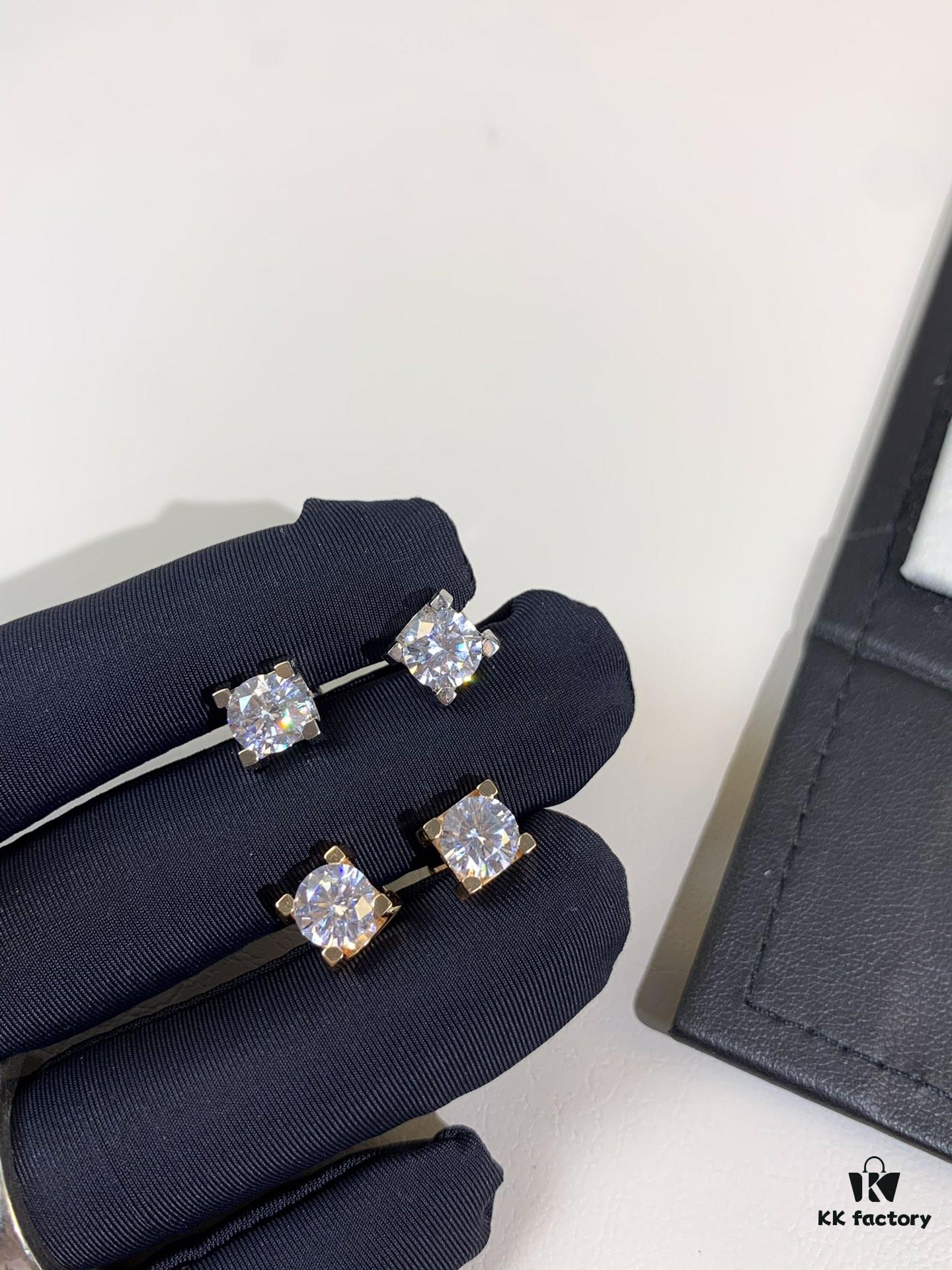 Cartier Bull Head Diamond Stud Earrings