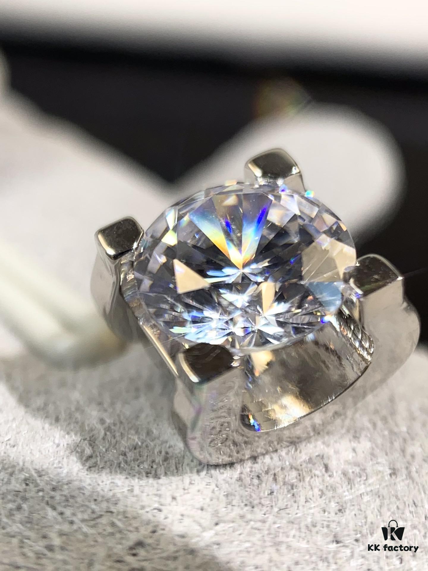 Cartier-style Bull Head Diamond Stud Earrings, Top-tier CNC Craftsmanship