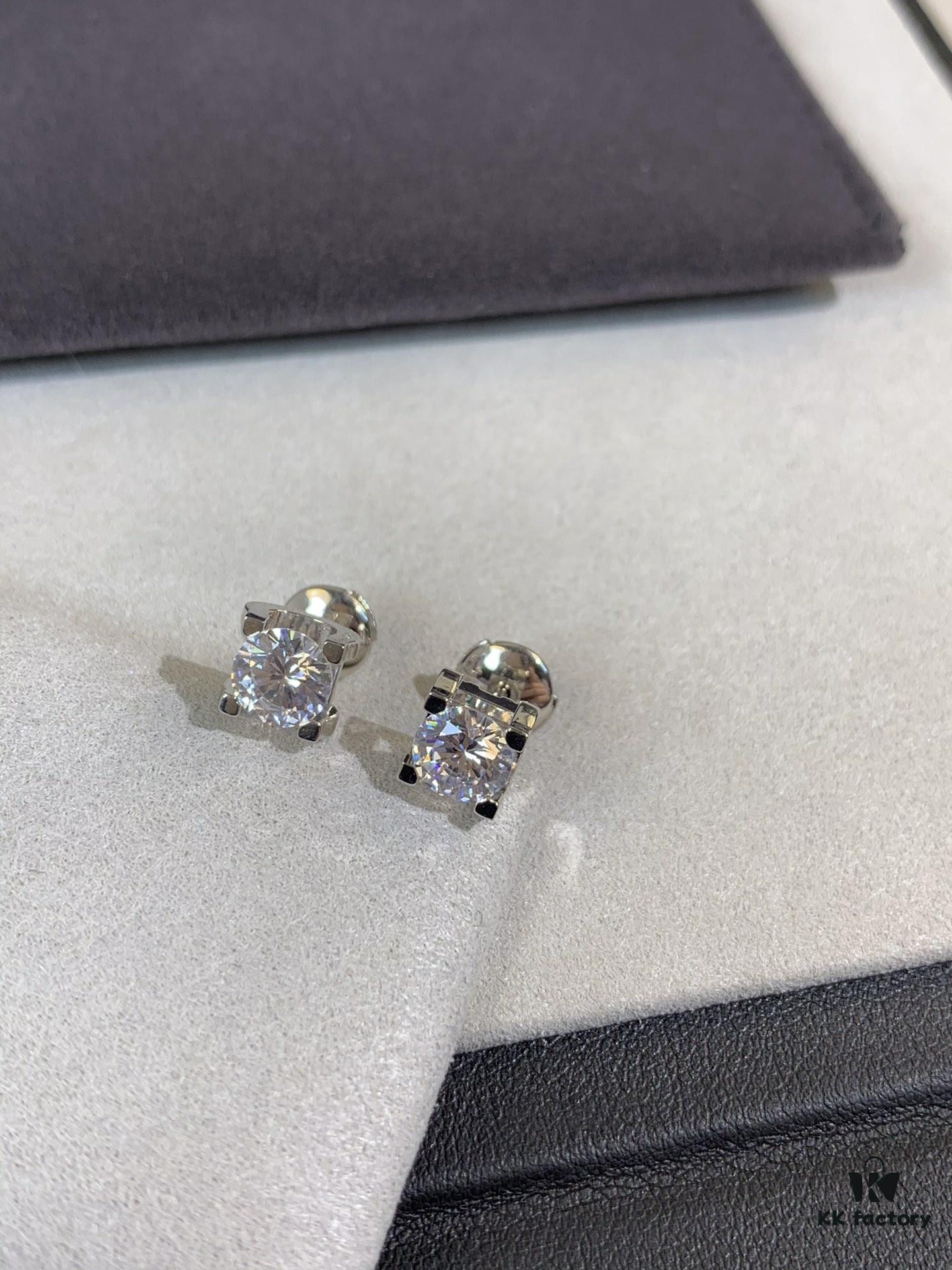 Cartier-style Bull Head Diamond Stud Earrings, Top-tier CNC Craftsmanship