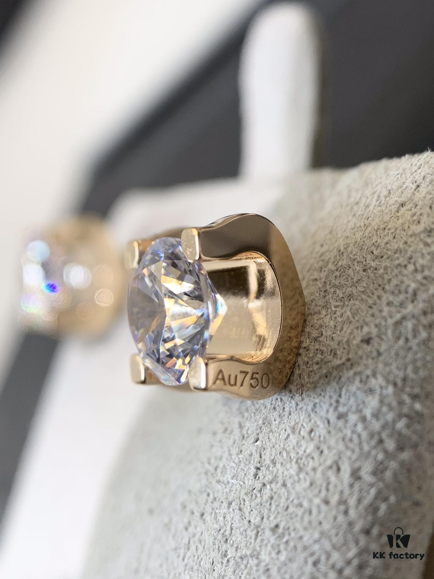 Cartier Panther Diamond Stud Earrings, Top-Tier CNC Craftsmanship