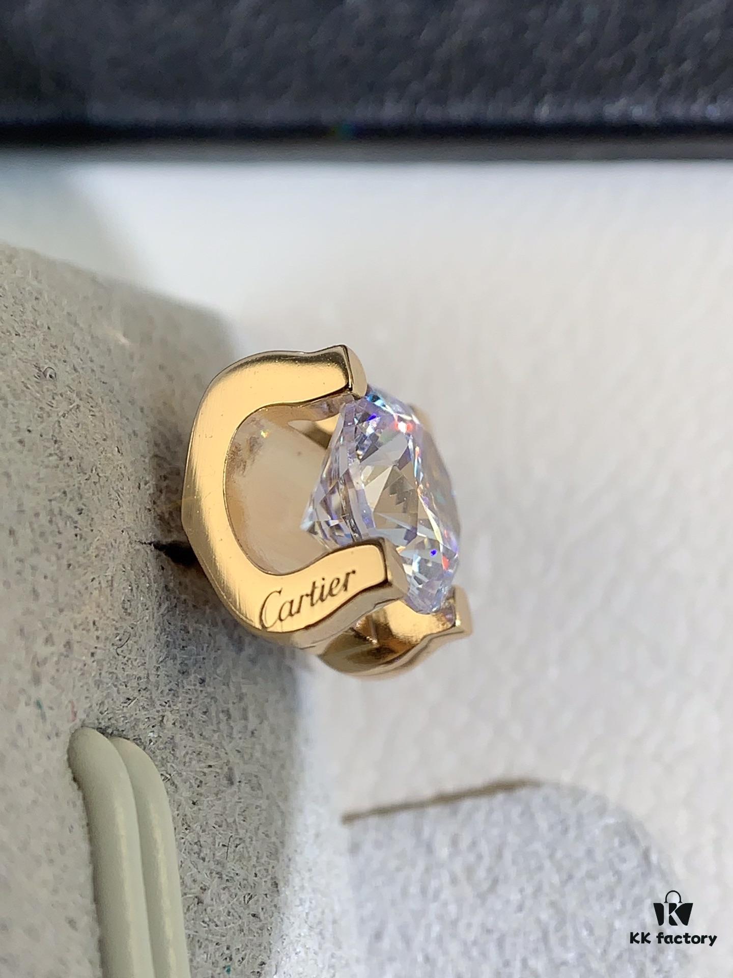 Cartier Panther Diamond Stud Earrings, Top-Tier CNC Craftsmanship