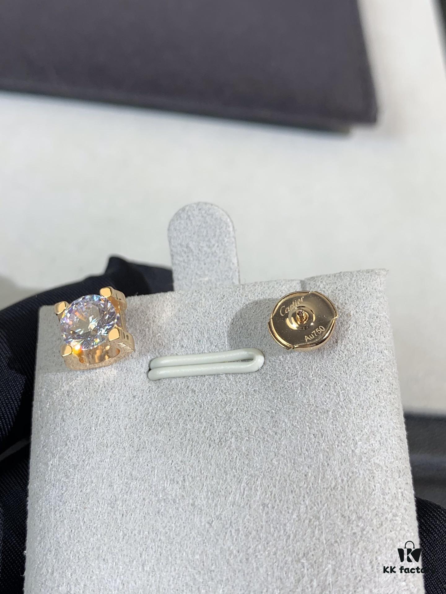 Cartier Panther Diamond Stud Earrings, Top-Tier CNC Craftsmanship