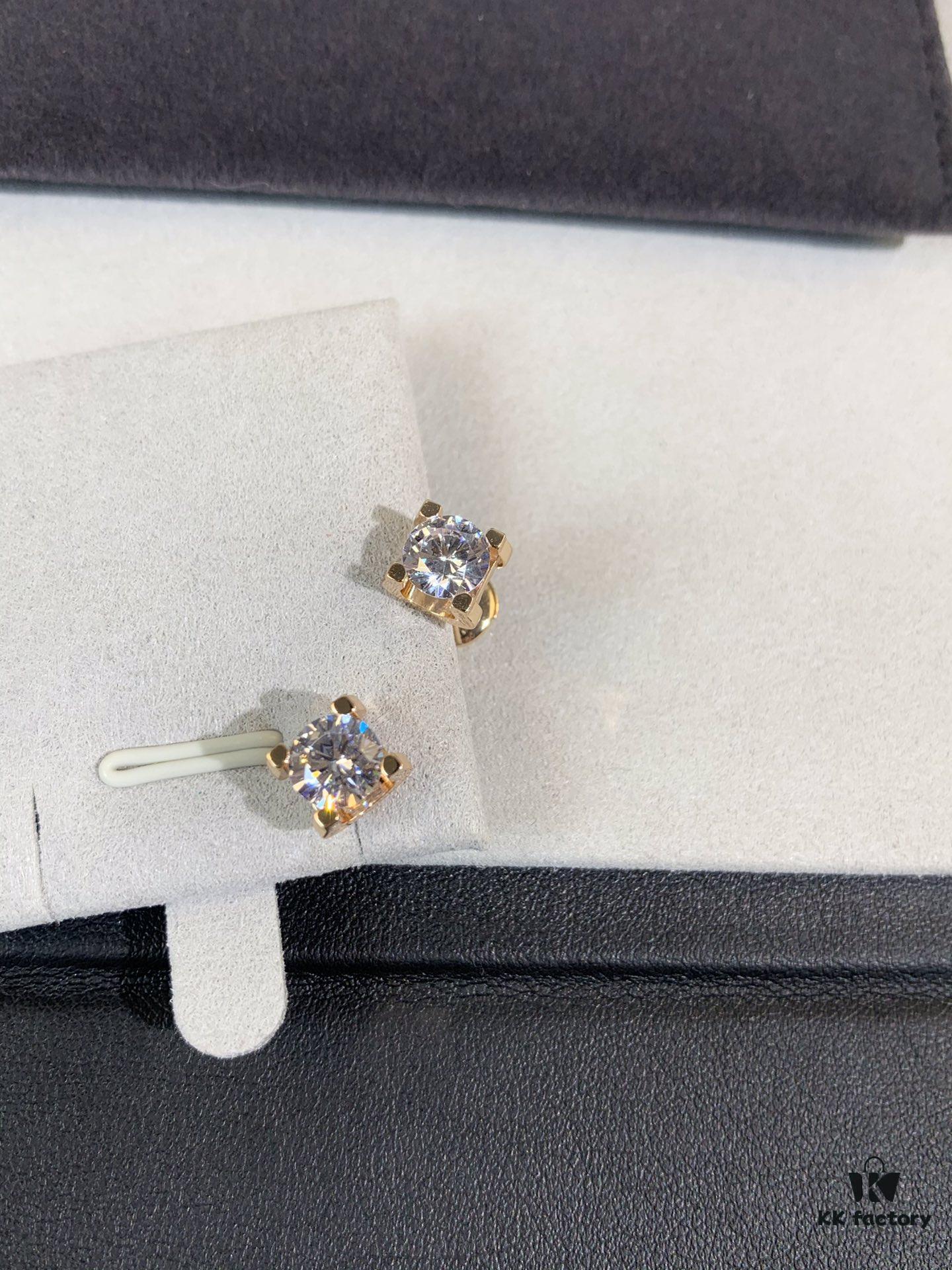 Cartier Panther Diamond Stud Earrings, Top-Tier CNC Craftsmanship