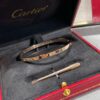 CNC High-End Custom Cartier Narrow Six-Diamond LOVE Bracelet, Advanced Craftsmanship with Polished Settings, Screw-Opening Design