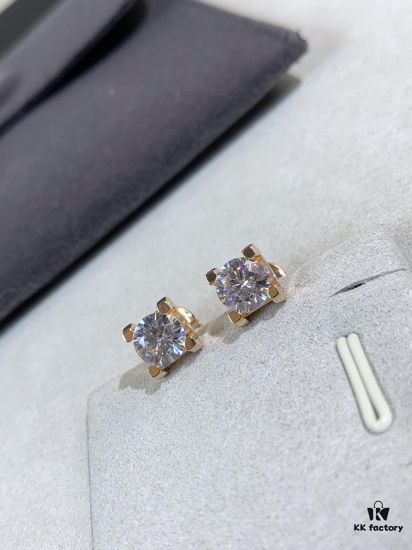 Cartier Panther Diamond Stud Earrings, Top-Tier CNC Craftsmanship