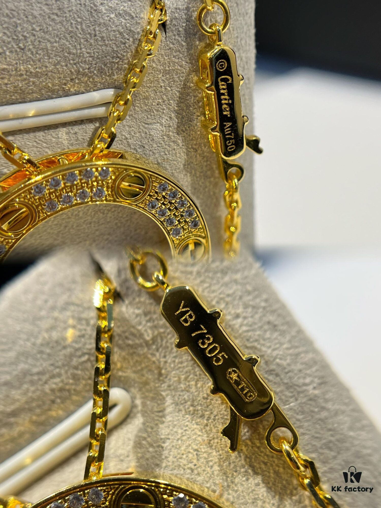 Kajia Love Series Starry Sky Pendant Necklace in Gold Color