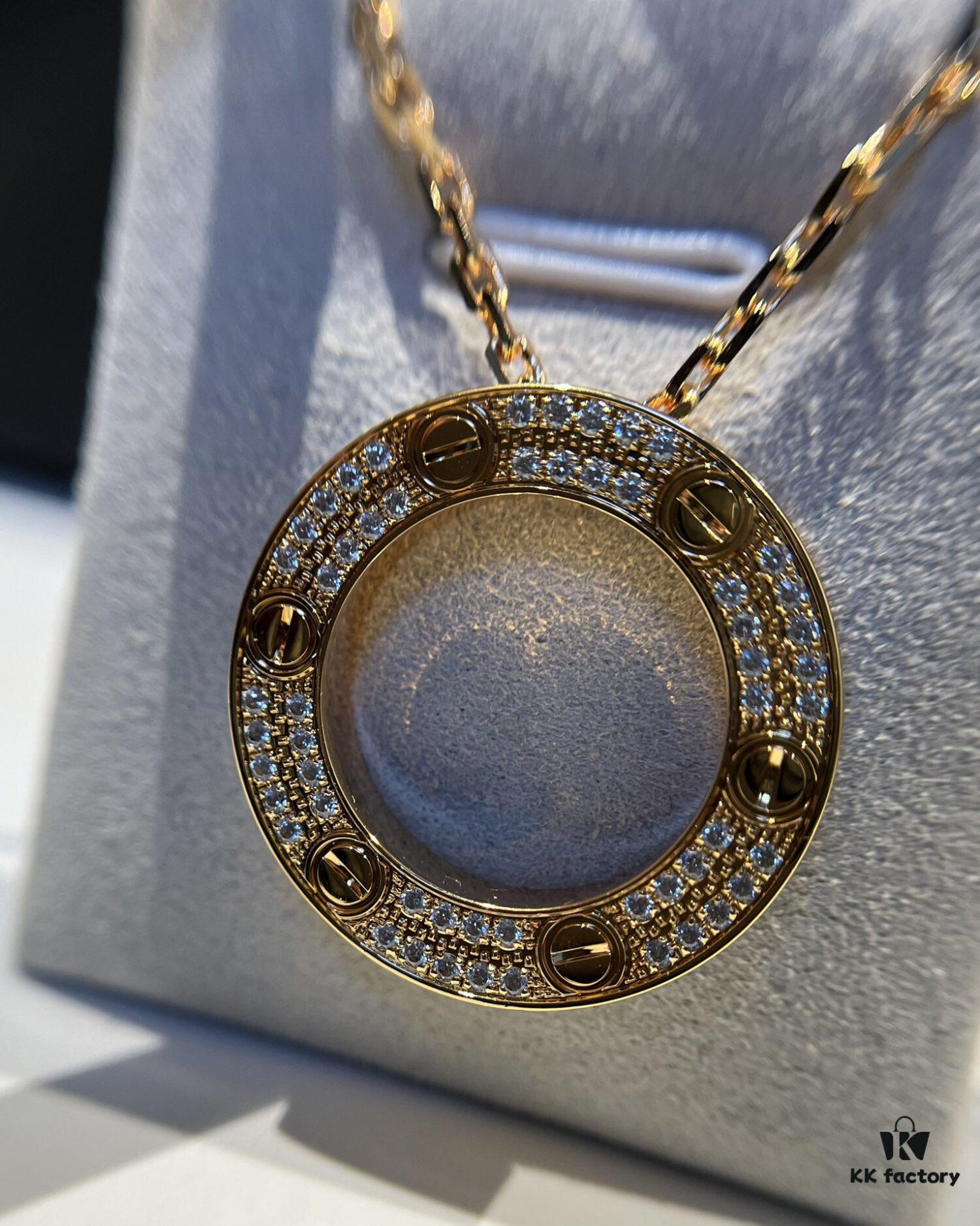 Kajia Love Series Starry Sky Pendant Necklace, Rose Gold Color