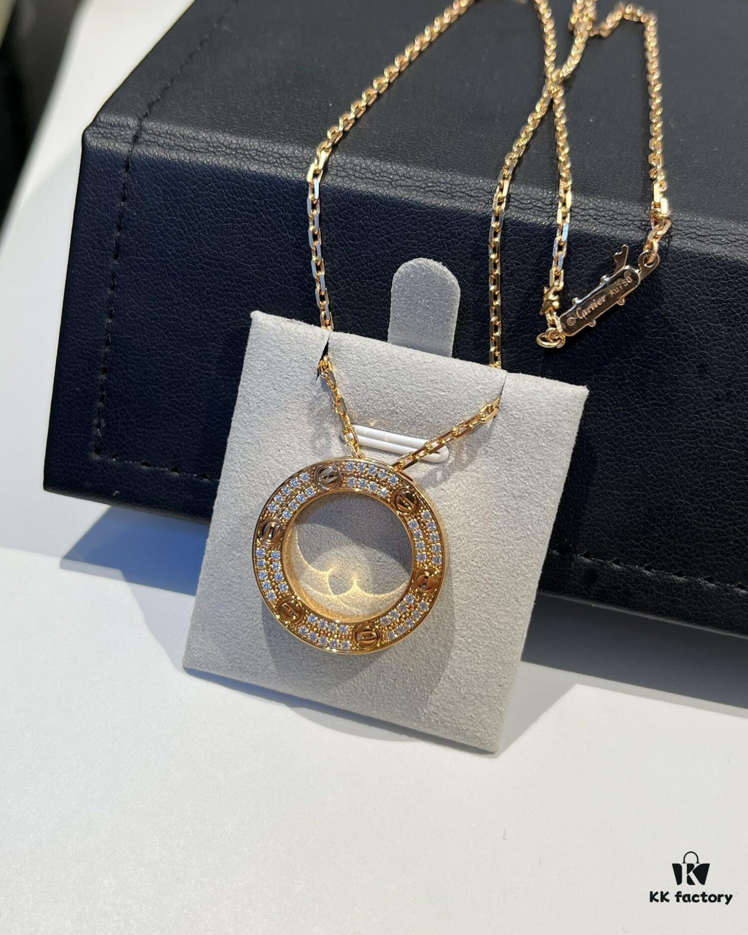 Kajia Love Series Starry Sky Pendant Necklace, Rose Gold Color