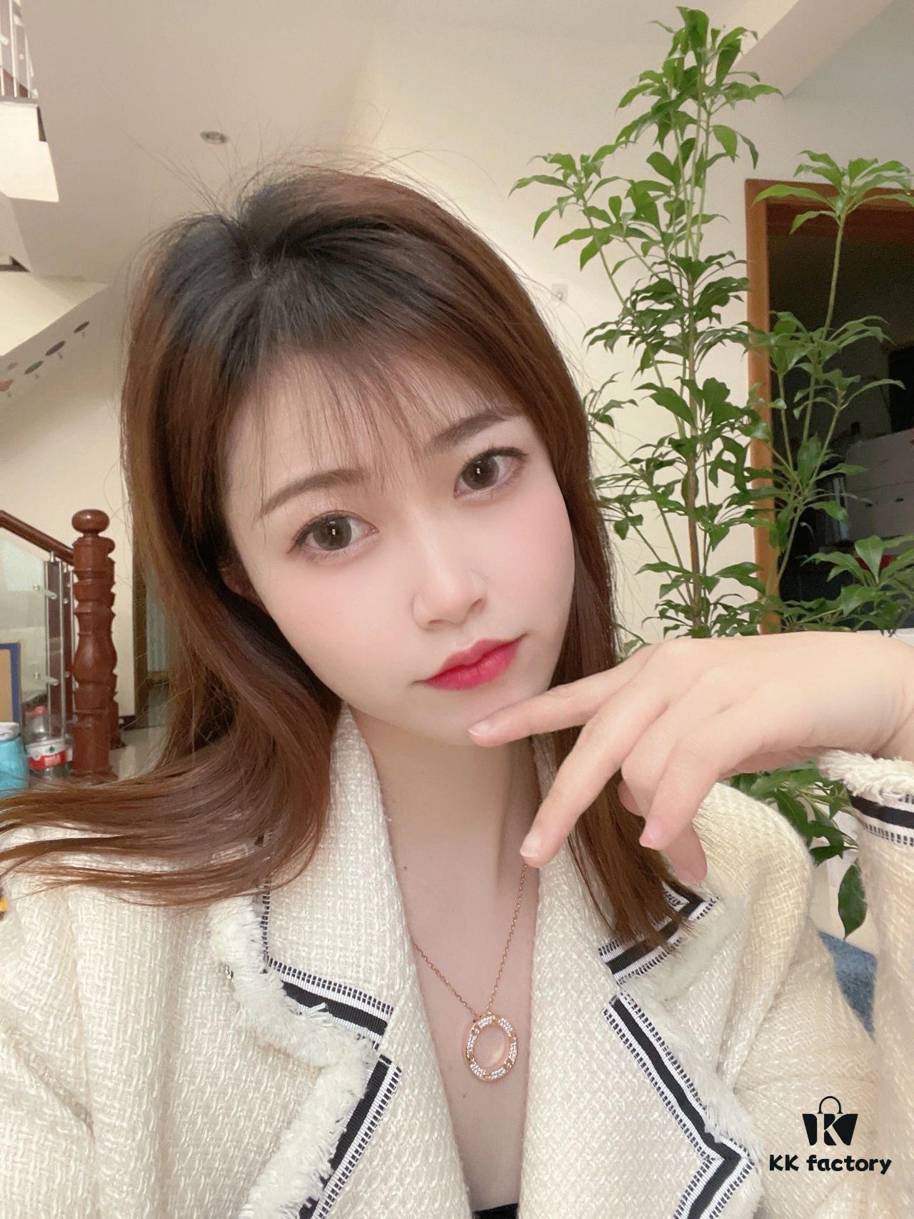 Kajia Love Series Starry Sky Pendant Necklace, Rose Gold Color