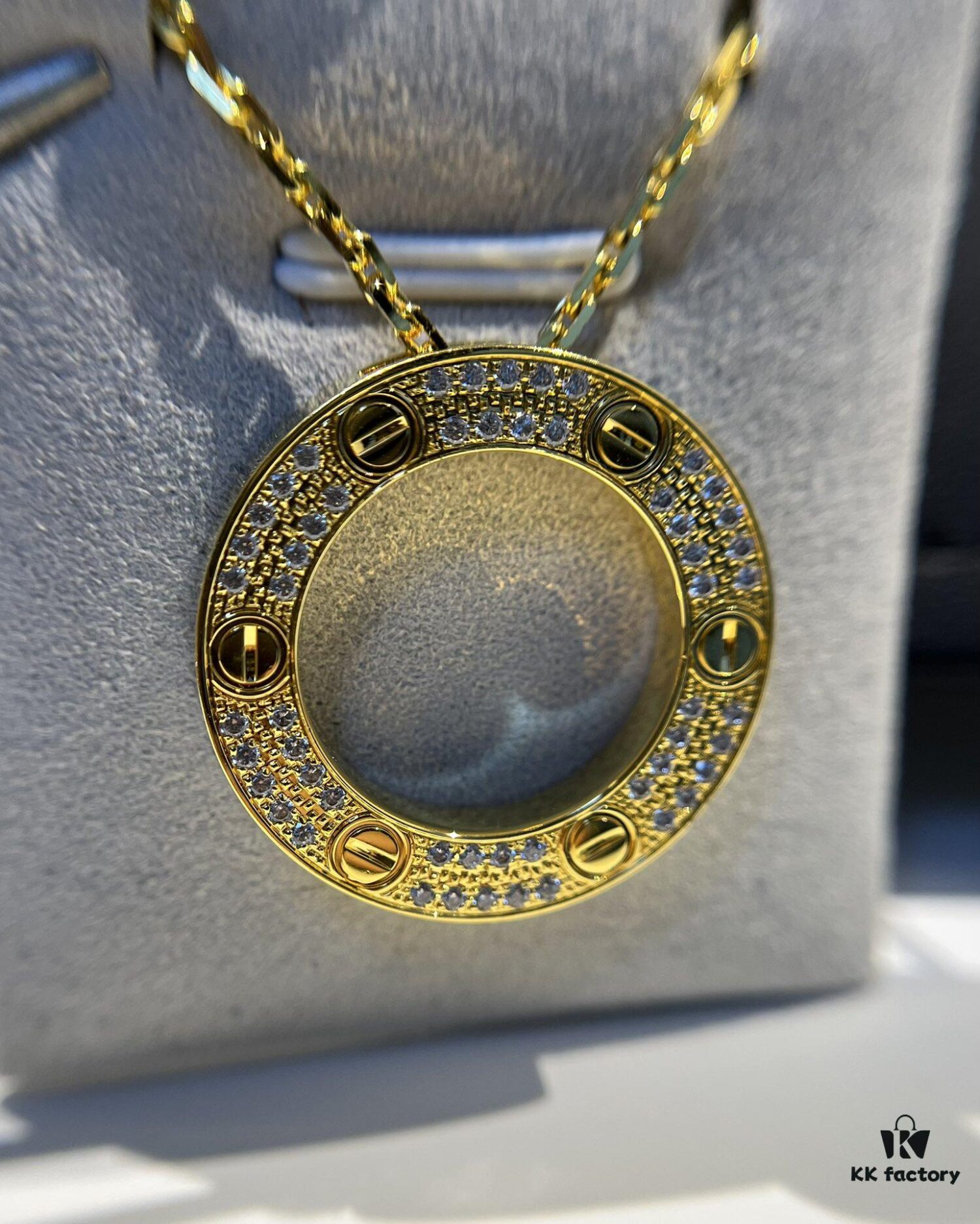 Kajia Love Series Starry Sky Pendant Necklace in Gold Color