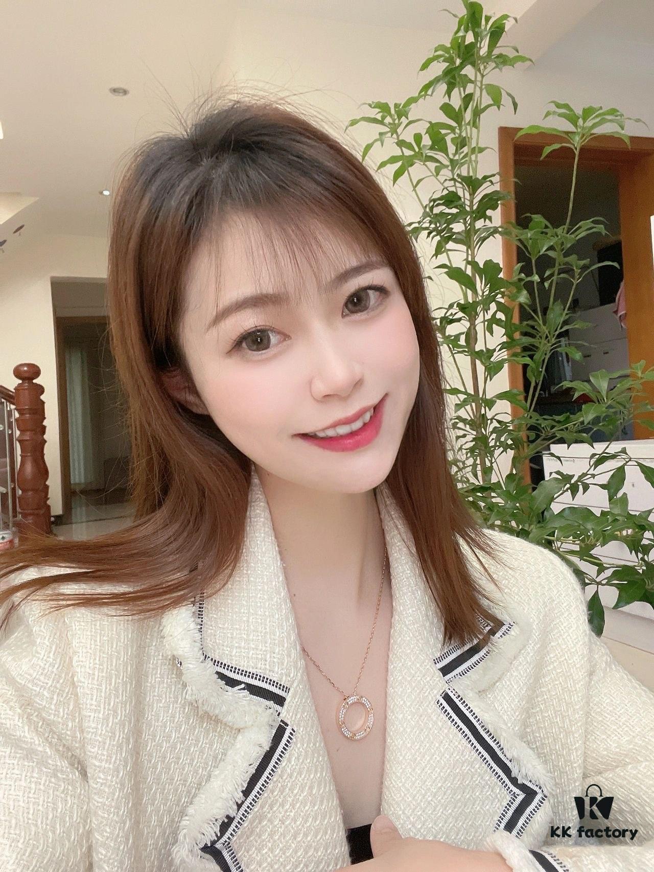 Kajia Love Series Starry Sky Pendant Necklace, Rose Gold Color