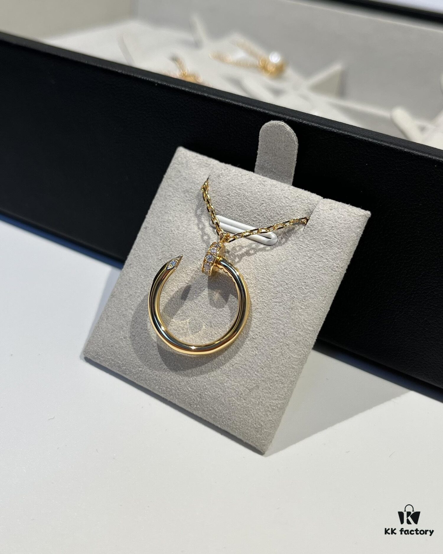 Cartier Diamond Nail Necklace in Rose Gold Color