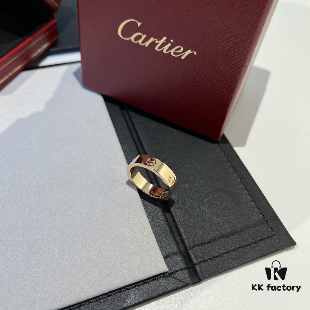 KAJIA Love Series Wide Plain Ring in Rose Gold with CNC Craftsmanship