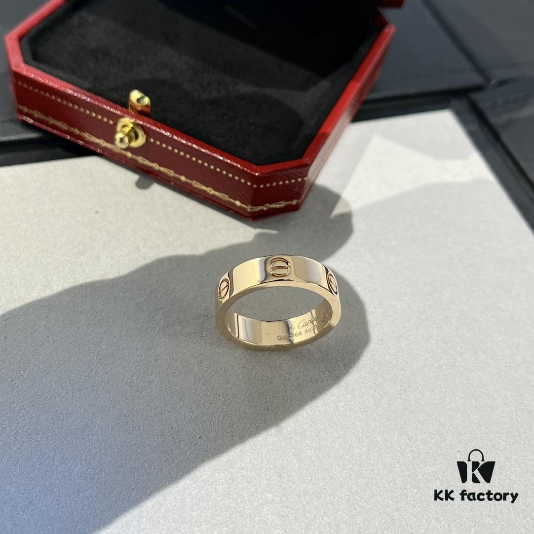 KAJIA Love Series Wide Plain Ring in Rose Gold with CNC Craftsmanship