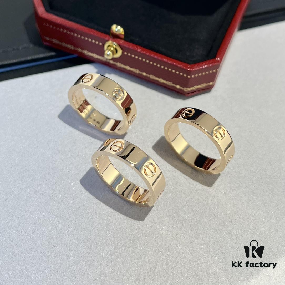 KAJIA Love Series Wide Plain Ring in Rose Gold with CNC Craftsmanship