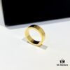 Cartier Love Series Wide Plain Band Ring in Yellow Gold with CNC Craftsmanship