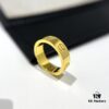 Cartier Love Series Wide Plain Band Ring in Yellow Gold with CNC Craftsmanship