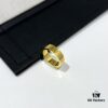 Cartier Love Series Wide Plain Band Ring in Yellow Gold with CNC Craftsmanship