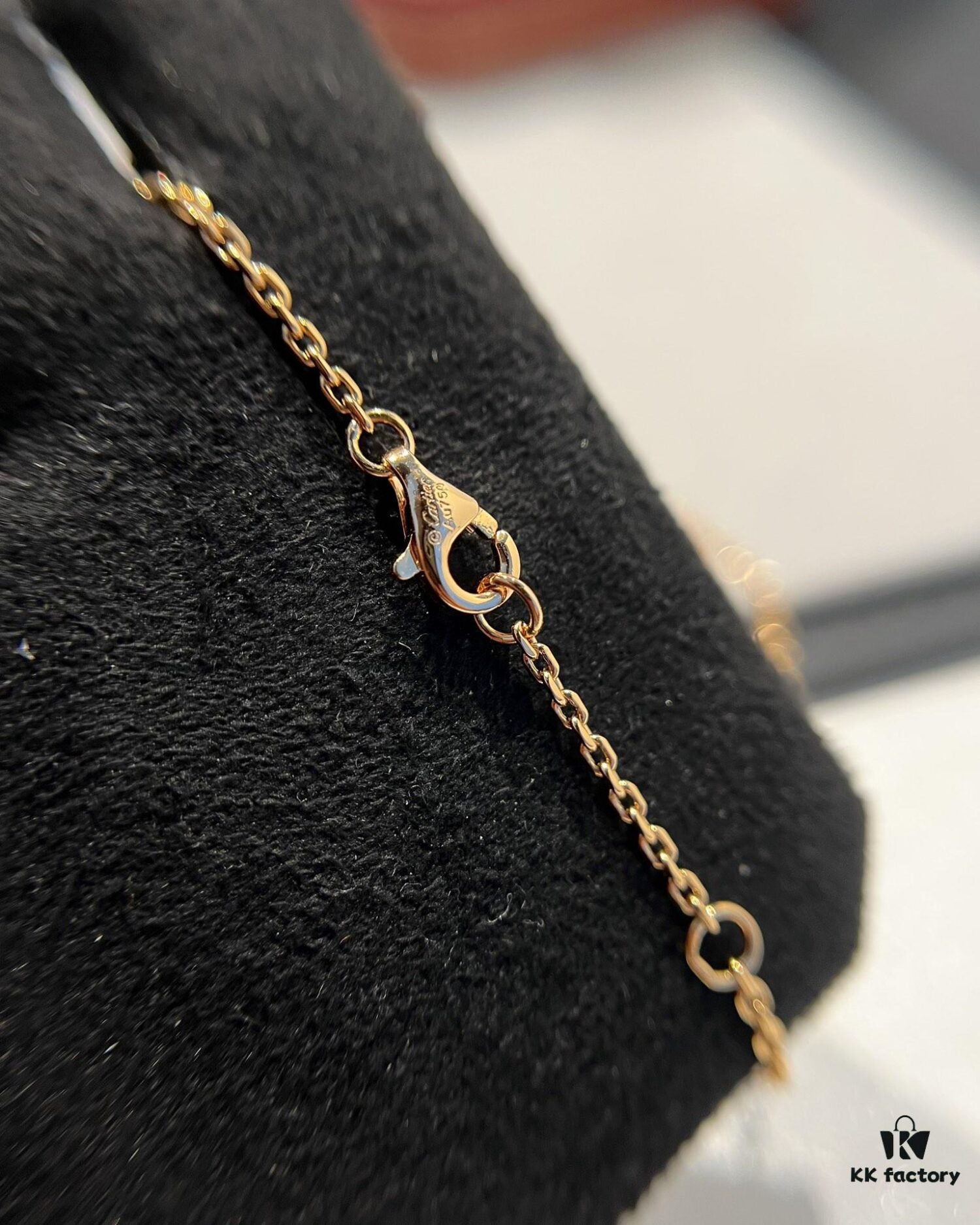 Cartier Full Diamond Nail Necklace in Rose Gold Color