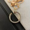 Cartier Full Diamond Nail Necklace in Rose Gold Color