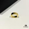 Cartier Love Series Wide Plain Band Ring in Yellow Gold with CNC Craftsmanship