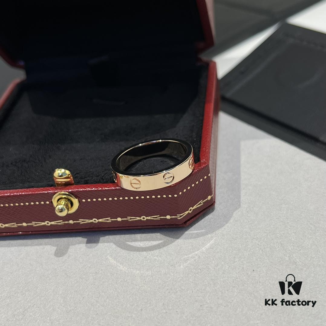Cartier Love Collection Narrow Diamond-Free Ring in Rose Gold with Top-Tier CNC Craftsmanship