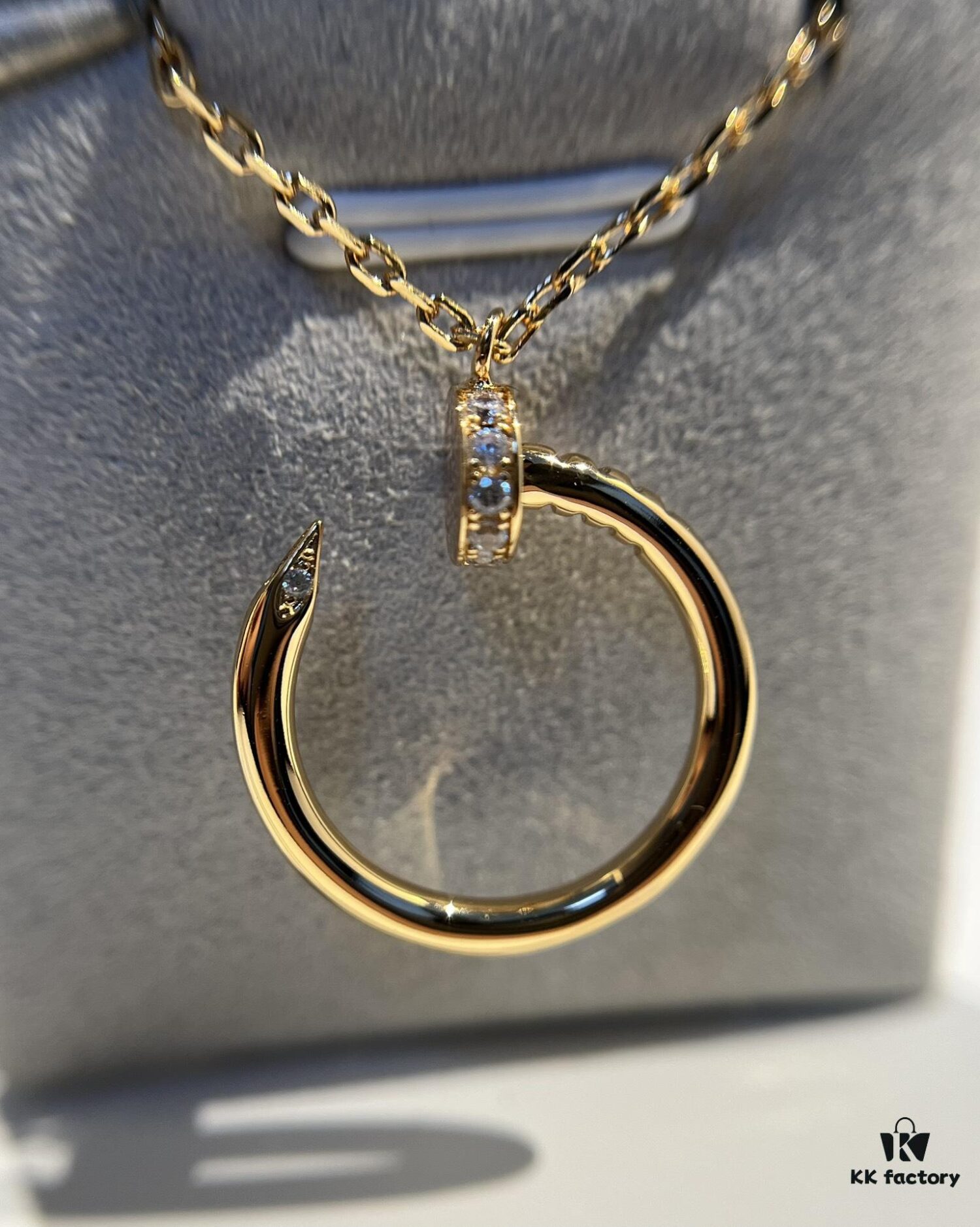 Cartier Diamond Nail Necklace in Rose Gold Color